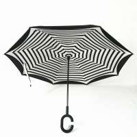 Double layer reverse umbrella OEM C handle upside down inverted umbrella