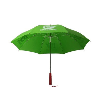 Cheap promotional advertising manual windproof golf umbrella with led light handle