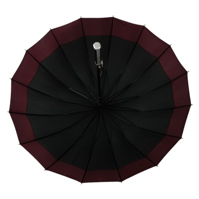 16 rib large black all weather windproof automatic golf umbrella sombrillas