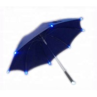 High quality OEM custom logo promotion advertisement 3 fold rain umbrella led