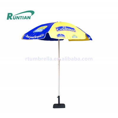 Custom printing wind resist market commercial promotional beach umbrella