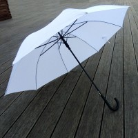 Personal parasol sun protect cheap plain Straight White Umbrella