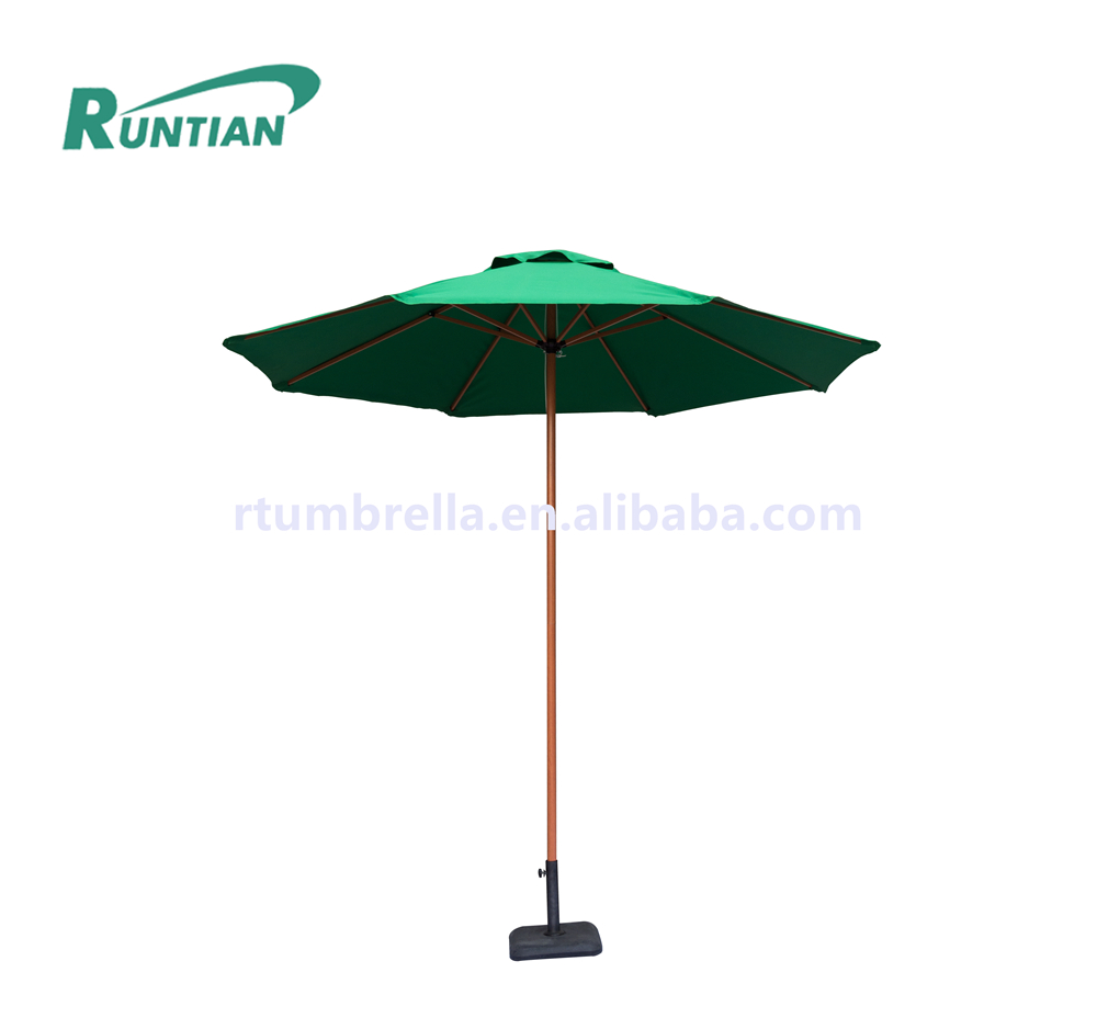 Custom logo outdoor leisure ways wooden cantilever patio garden sun umbrella parasol