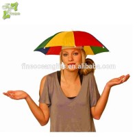 Wholesale custom promotion mini sport hard sun shape logo printed umbrella hat for adult